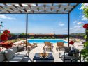 Casa vacanza Pax - with pool: H(4+2) Marina - Riviera Trogir  - Croazia - H(4+2): la terrazza