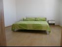 Appartamenti Ljubi - 20 m from beach: A1(4+1), A2 Crveni(2+2), A3 Zeleni(2+2) Vinisce - Riviera Trogir  - Appartamento - A3 Zeleni(2+2): la camera da letto
