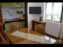Appartamenti Srđan - 10 m from the beach : A1(4), A2(2+1), A3(4+1) Vinisce - Riviera Trogir  - Appartamento - A1(4): la cucina con la sala da pranzo