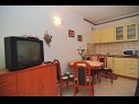 Appartamenti Jerimih - 120 m from sea: A1(4+1), A3(4+1), A4(4+1) Sukosan - Riviera Zadar  - Appartamento - A1(4+1): la cucina con la sala da pranzo